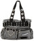 Banned Damen Handtasche mit Handschellen-Details, Rockabilly-Look, Leinwand, weiß - weiß - Größe: Large