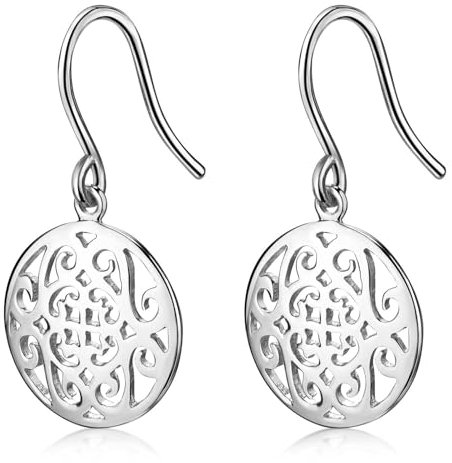 MATERIA by Matthias Wagner Orientalische Ohrringe Silber 925 - Ohrhänger Damen Ornament rund SO-58