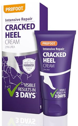 Profoot Cracked Heel Cream - Intensive Repair for Heels and Feet - Moisturising Treatment Cream for Dry Skin - High Urea Content - 60ml Exfoliating Cream