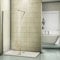 AICA 70x200cm Duschwand Walk in Dusche Duschtrennwand 8mm Easy-clean Nano Glas Duschabtrennung mit Stabilisierungsstange