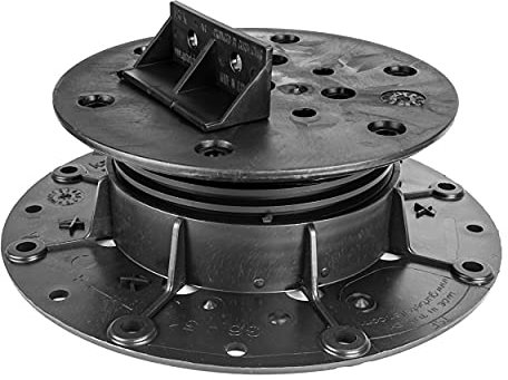 Gartenwelt Riegelsberger Justierbarer Balkenlager PRO Terrassenlager Stelzlager für Holz WPC Aluminium BPC Hartholz Unterkonstruktion höhenverstellbar 40-64 mm
