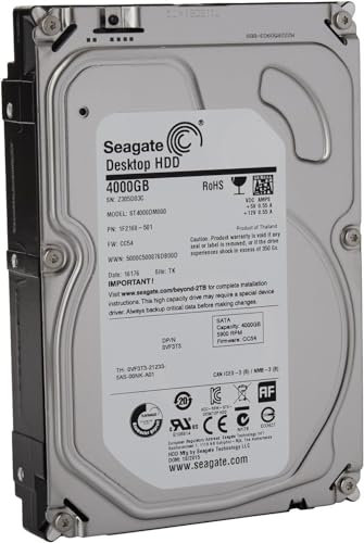 Seagate Desktop HDD 4 TB; interne Festplatte; 3.5, SATA; 6GB/s, 64 MB Cache - ST4000DM000 (Generalüberholt)