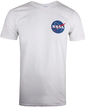 Nasa Herren Core Logo T Shirt, Weiß (White White), M EU