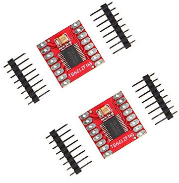 Jopto 2 Stück TB6612FNG Modul Dual Motor Treiber Controller Board Schrittmotor Steuerung mit Stiftleiste für Arduino Microcontroller Ersatz L298N
