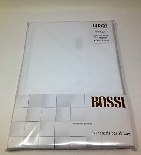 Bossi Lenzuola Matrimoniali Angoli Cotone VAR. Bianco