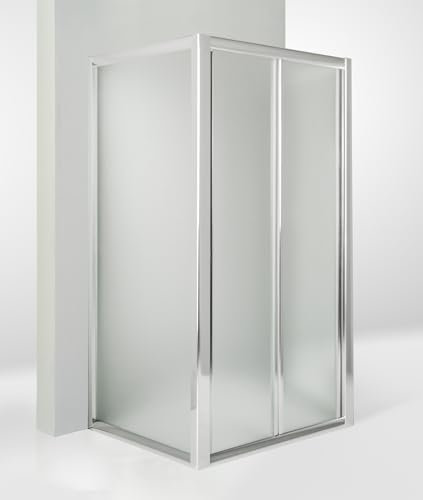 Hydra Box Doccia 3 Lati con 2 Ante fisse e Porta a Soffietto 100x100x100 Opaco