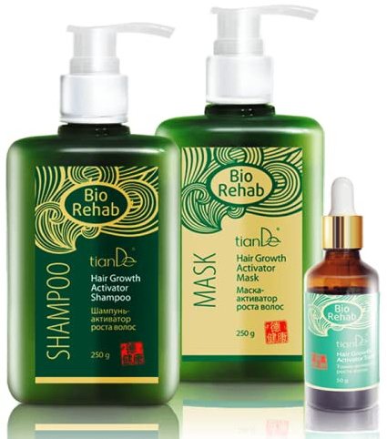 Haarwuchsaktivator-Set, Bio Rehab TIANDE 23403, Shampoo, 250 g + Maske, 250 g + Tonic, 50 g