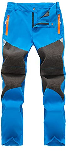 FEOYA Outdoor Hosen für Jungen Abnehmbare Hosebeine Trekkinghose Unisex Jugend Schnelltrocknend Atmungsaktiv