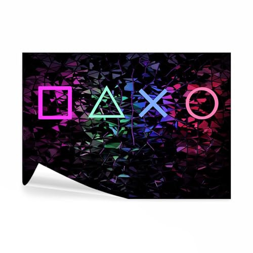decomonkey Fototapete Game Play 350x256 cm Tapete Fototapeten Vlies Tapeten Vliestapete Wandtapete moderne Wand Wandbild Schlafzimmer Wohnzimmer Spielkonsole schwarz bunt