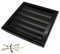 Black Gravity Grille 100 mm / 4 inch External Ducting Air Vent with Round Spigot and Non-Return Gravity Shutters for Kitchen Ceiling Extractor Fans Bathroom Ventilation Duct Fan Cover