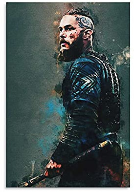 LAOAYI Wandkunst, Dekoration, Ragnar Lothbrok VikingS, Leinwand, Poster, Schlafzimmer, Büro, Raumdekoration, Geschenk, Druckbild, Gemälde für Wohnzimmer, 20 x 30 cm