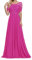yhfshop Robe de Cocktail Femme Longue,Robe de soirée en Dentelle à Manches Courtes et épaules dénudées-Rose Rot_56,Longue Robe de Soirée de Mariage