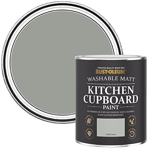 Rust-Oleum Green Kitchen Cupboard Paint in Matt Finish - Chalk Green 750ml