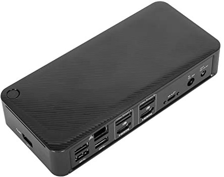 Targus DOCK182EUZ Docking Station DV4K Universal USB-C con Power Delivery de 100 W, hub multipuerto para Ampliar el Escritorio con 1 o 2 monitores, estación Base – Negro