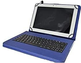 theoutlettablet® Funda con Teclado extraíble en español (Incluye Letra Ñ) Type-C Compatible con Tablet HiGrace 10 Color Azul