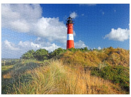 MyPuzzle Leuchtturm von Hörnum, Insel Sylt, Schleswig-Holstein, Deutschland - Premium 1000 Teile Puzzle - MyPuzzle Sonderkollektion von Puzzle Galaxy