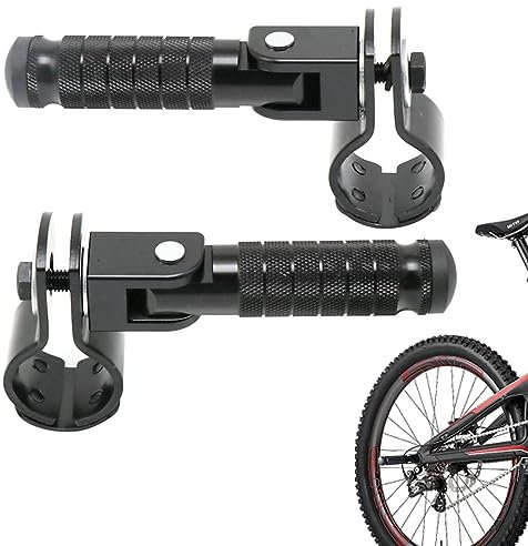 Yusheng Repose-Pieds Moto - 1 Repose-Pieds arrière universels pour Moto - Repose-Pieds Cadre Moto Pliable pour Passager, vélos, Scooters, Motos
