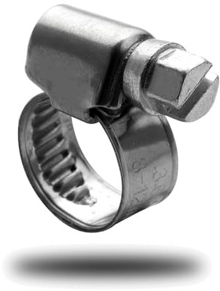 Offgridtec V2A Edelstahl-Schlauchschellen 8mm–12mm, DIN 3017 zertifiziert, 9mm Bandbreite, korrosionsbeständige und auslaufsichere Schellen für eine sichere Rohr- und Schlauchbefestigung (12 Stück)