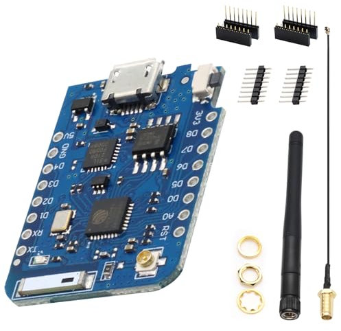 Binghe ESP Module, Pro 4MB Nodo de Conector de Antena Externa + Antena de la Serie ESP basada en MCU ESP EX Placa de Desarrollo WiFi (Placa de Desarrollo + 32MBIT=4MB)