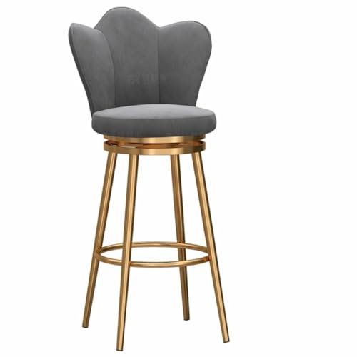 Barhocker Barstühle Barstuhl 1 Stück Drehbare Barhocker, Um 360 Grad Drehbare Barhocker, Mit Samt Gepolsterter Thekenhöhenhocker Für Die Küche Bar Stühle Barsessel ( Color : K , Size : 65cm Sitting He