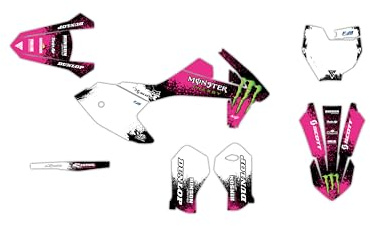 Deko-Set für Motorrad KTM SX 50 2016 bis 2023, Splash, Rosa