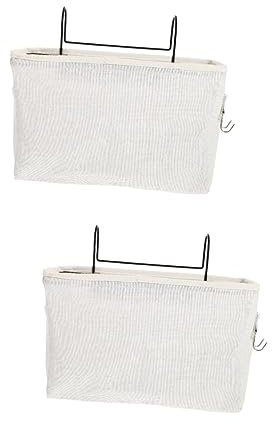 MAGICLULU 2 Pz Cestino Appeso Portaoggetti Organizer Per Letto a Castello Scaffali Dell'armadio Cestino Del Comodino Del Dormitorio Ferro Da Stiro Il Letto Cesto Sospeso Inferiore Bianca