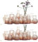 Vase Kleine Mini Vasen Set, 26 Glas Blumenvase Deko füR Tischdeko Hochzeit, Glasvase Vintage Rot Verschiedene Groessen Modern Tisch Hochzeitsdeko Home Decor