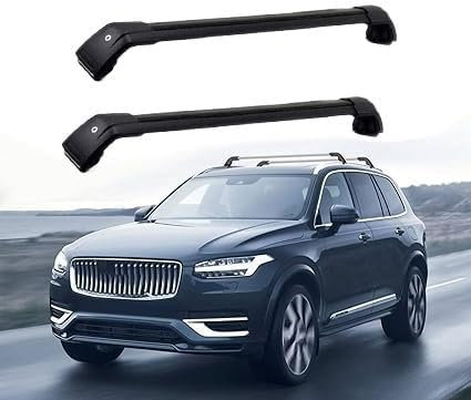 JUNYEW (1 Paar) Dachgepäckträger Dachträger für Volvo XC90 2015 2016 2017 2018 2019 2020 2021 2022 2023 -Aluminium,P