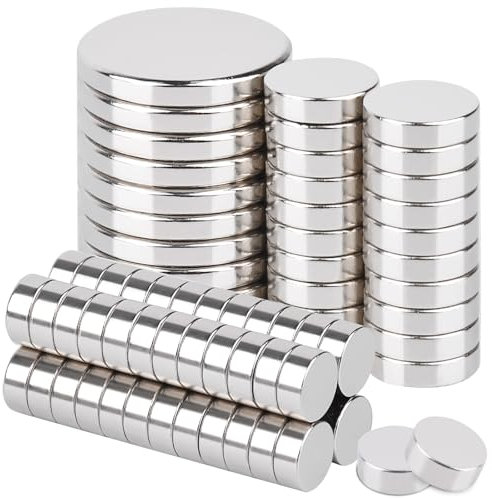 MIN CI Mini Magnete Stark, 3 Größen Klein Magnete 50Stück 5x2mm Neodym Magnete 20Stück 8x2mm Starke Magnete Rund 10Stück 15x2mm Flach Magneten