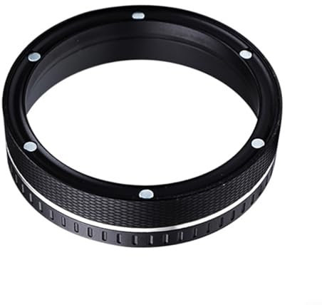 Zoegneer Aluminium-Kaffee-Dosierring, magnetischer Kaffeepulver-Sammelring für 51/54/58 mm Espresso-Siebträger (schwarz 51 mm)