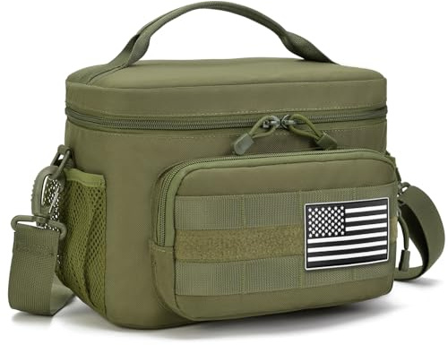 POWNEW Taktische Lunchbox für Männer und Frauen, große isolierte Kühltasche, Lunch-Eimer für Büro, Arbeit, Picknick, Fitnessstudio, Bau, Camping, Geschenke für Weihnachten, Geburtstag