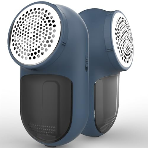 Rechargeable Fabric Shaver, Lemontec Battery Operated Lint Remover and Sweater Defuzzer for Clothes & Furniture – Removes Pills, Fuzz, and Lint Effortlessly- Blue