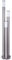 GLOBO Außenleuchte Stehlampe Wegeleuchte außen Gartenlampen silber IP44, Edelstahl Kunststoff opal modern, 1x LED warmweiß, DxH 28x170cm
