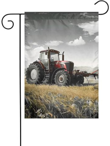 Traktor Landwirtschaft ruhig bedruckte Gartenflaggen 30,5 x 45,7 cm doppelseitiges Muster Hofflaggen Banner