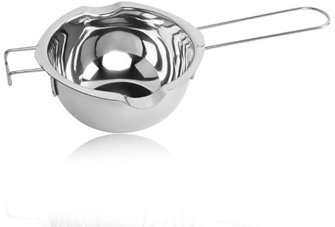 YILANJIN Melting Pot, 1000 ml Stainless Steel Double Boiler Pot with Handle, Chocolate Melting Pot for Kitchen, Double Boiler Pot for Melting Chocolate, Caramel, Candy and Candle Making (Silver)