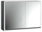 Emco loft Lichtspiegelschrank, 1000mm, 2 Türen, Aufputzmodell, schwarz/Spiegel, 9798133, Ausführung: breite Tür Links