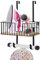 Soporte para Tabla de Planchar, Soporte para Colgar Tabla de Planchar Sobre la Puerta/Pared con Cesta de Almacenamiento, Colgador Tabla Planchar para el Cuarto de Lavado, Sostiene Planchas- Negro