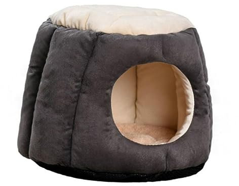 HAPINARY Runde Hundehöhle Für Kleine Haustiere Warmes Schlafnest Und Für Katzen Und Hunde -schwarz