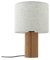Lindby Tischlampe Kimiko (Skandinavisch) aus Holz (1 flammig, E27) - Textil Tischleuchte Schreibtischlampe Nachttischlampe Wohnzimmerleuchte