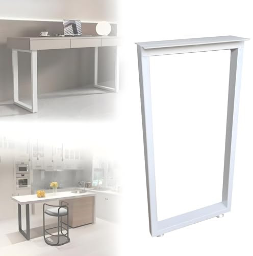 CTREVL Pied de Table Metal 1PCS, Pied Table Basse Metal Noir avec Patins Réglables Supporte 250 kg Robuste et Stable, Pied de Table Exterieur pour Aux Canapés Tables Basses Bureaux Comptoirs et Bancs(