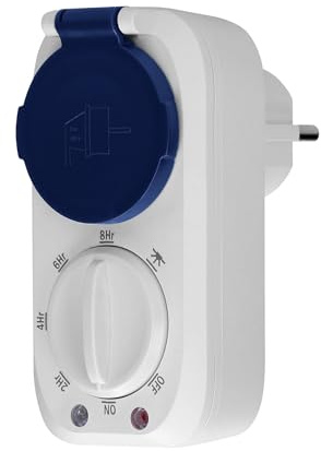 Mechanische Zeitschaltuhr mit Dämmerungssensor – IP44 Außen-Timer mit Schuko-Steckdose (Typ F), 3680W, 230V – Steckdosenschaltuhr für Garten, Terrasse & Außenbeleuchtung