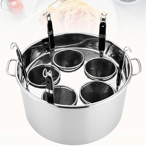 Cocina de pasta de acero inoxidable con cestas coladoras y divisores, herramienta comercial de cocina de fideos para el hogar, cocina y restaurantes