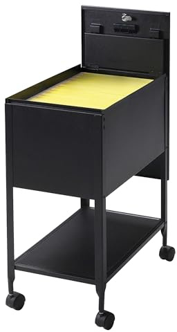 Lorell Standard Lock Mobile File Black 28.35 x 16.54 x 6.50