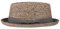 LIERYS Burney Porkpie Herren - Sommerhut aus Raffiastroh - Strohhut Made in Italy - Sonnenhut Frühjahr/Sommer - Raffiastrohhut braun L (57-58 cm)