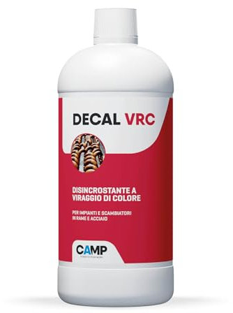 Camp DECAL VRC disincrostante acido a viraggio di colorazione per il lavaggio di caldaie, serpentine e scambiatori di calore in rame, acciaio e ghisa, 1 L