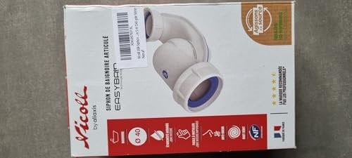 Nicoll 208-Siphon baignoire easybain S=H D40 gde 50mm