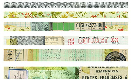 Tim Holtz Washi Tape, Multi-Coloured, Medium