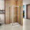 Cabine de douche 90x70x185cm porte de pivotante avec une paroi de douche