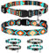 CollarDirect Katzenhalsband Breakaway Set mit 2 Stück Tribal Pattern Aztec Pet Safety Verstellbares Kätzchenhalsband mit Glocke (Tribal + Aztec)