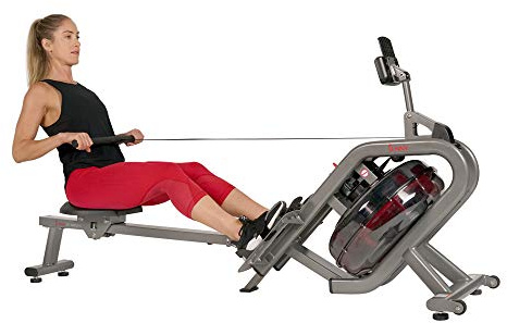 Sunny Health & Fitness Phantom Hydro Water Rowing Machine - SF-RW5910, Silver